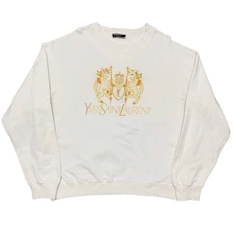 ysl embroidered sweatshirt|ysl crewneck sweatshirt.